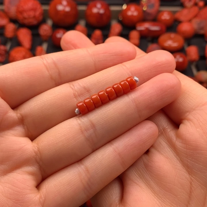 未镶嵌隔片5.6MM南红玛瑙