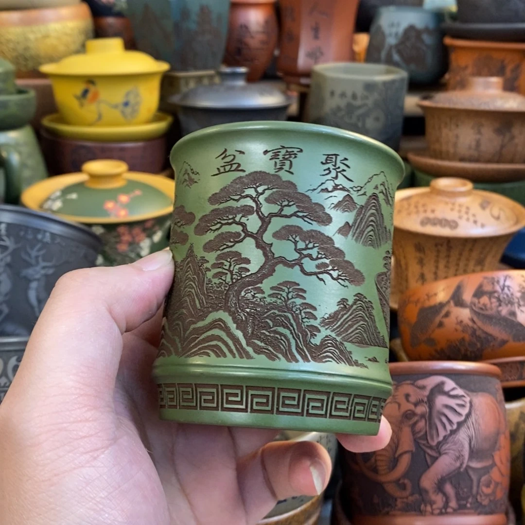 紫砂杯子宜兴全手工紫砂杯