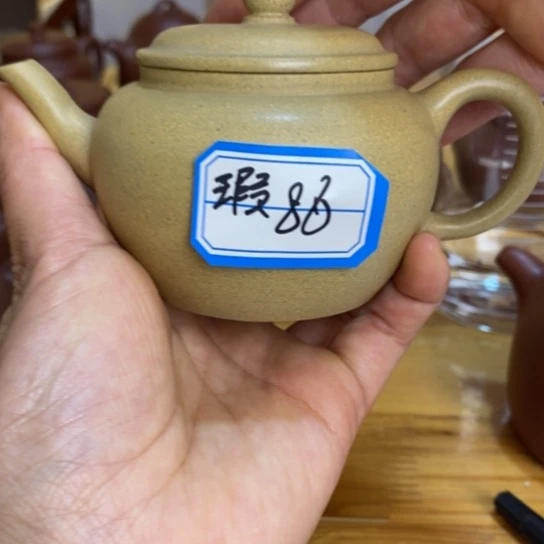 紫砂茶壶宫灯壶，本片段，半手工，容量160