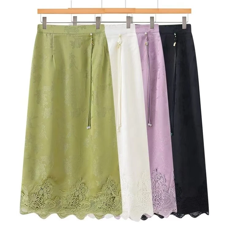 （贵妇坊～高奢裙）新中式2025新款时尚百搭半身裙