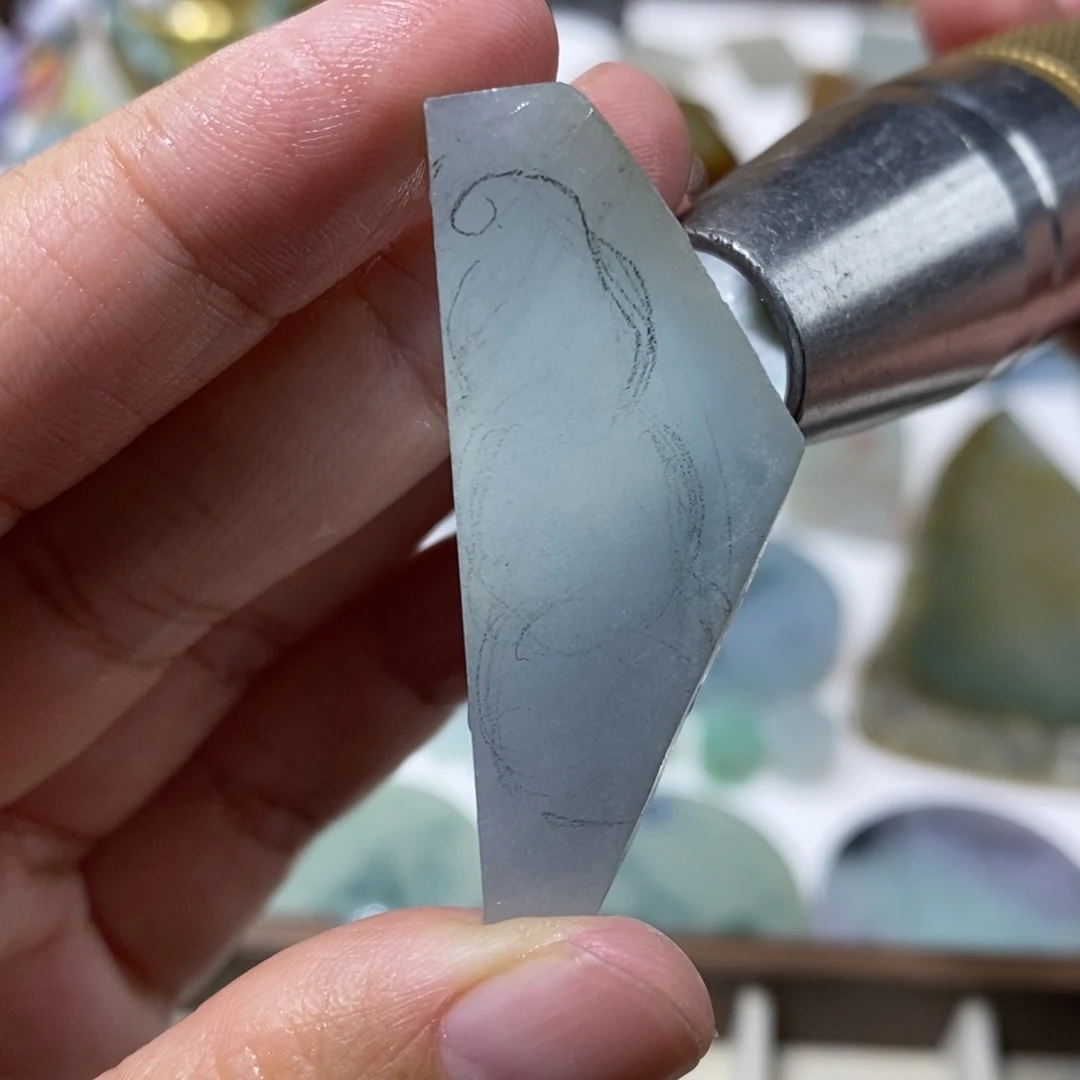 定制翡翠未镶嵌福豆