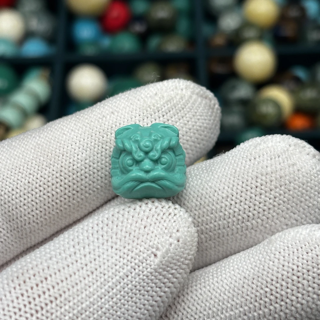 【A46】14mm醒狮鸿运当头散珠隔珠顶珠腰珠文玩配饰DIY手串配件