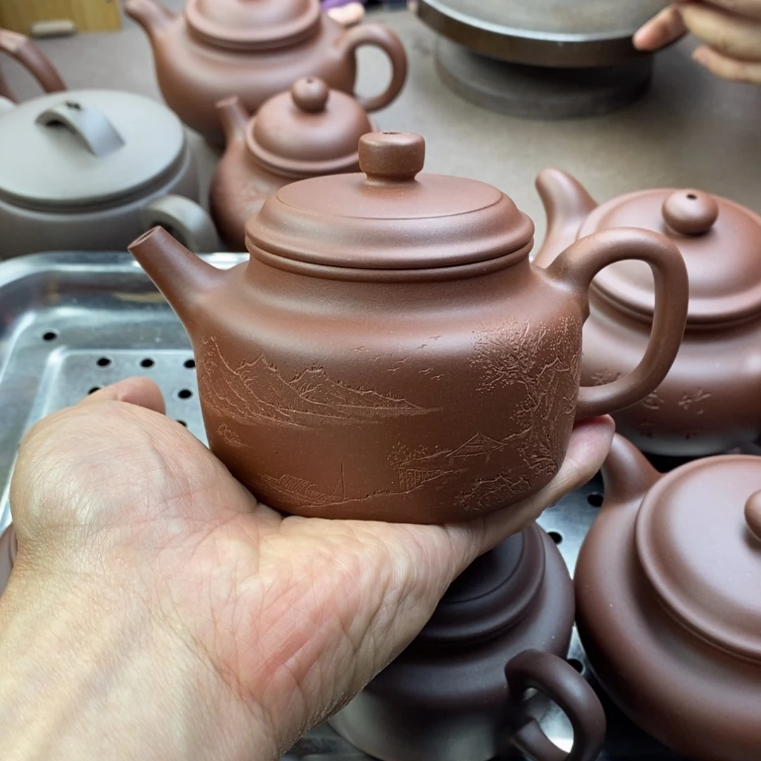 茶壶紫砂葉*生德钟容量255毫升左右
