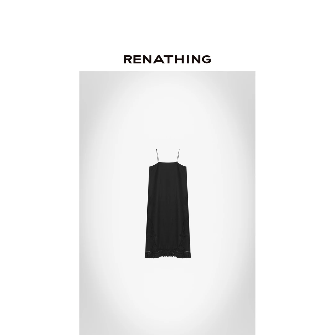 【RENATHING】手工蕾丝刺绣连衣裙