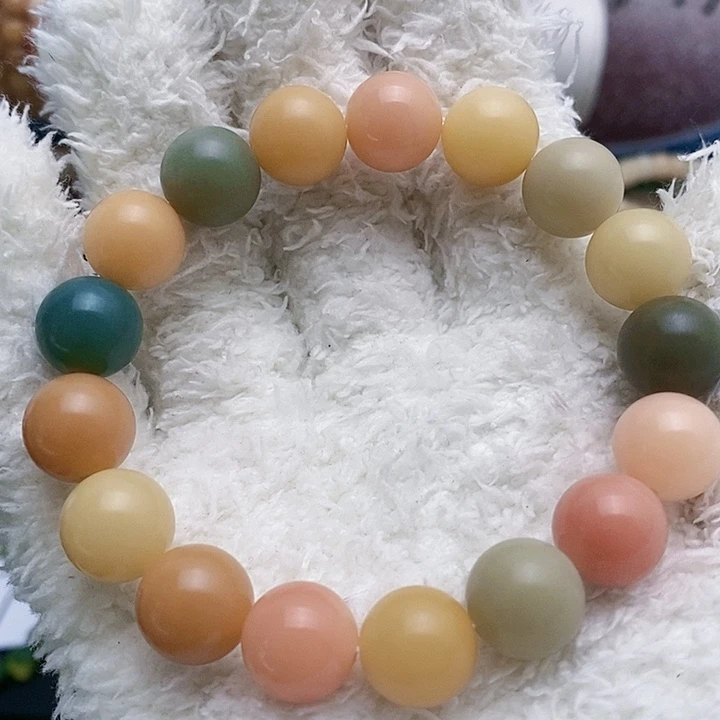 菩提根/象牙果手串多宝糖果奶系菩提根手串