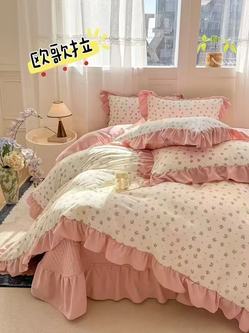 春季韩系公主风床品床品套件床单韩版小碎花