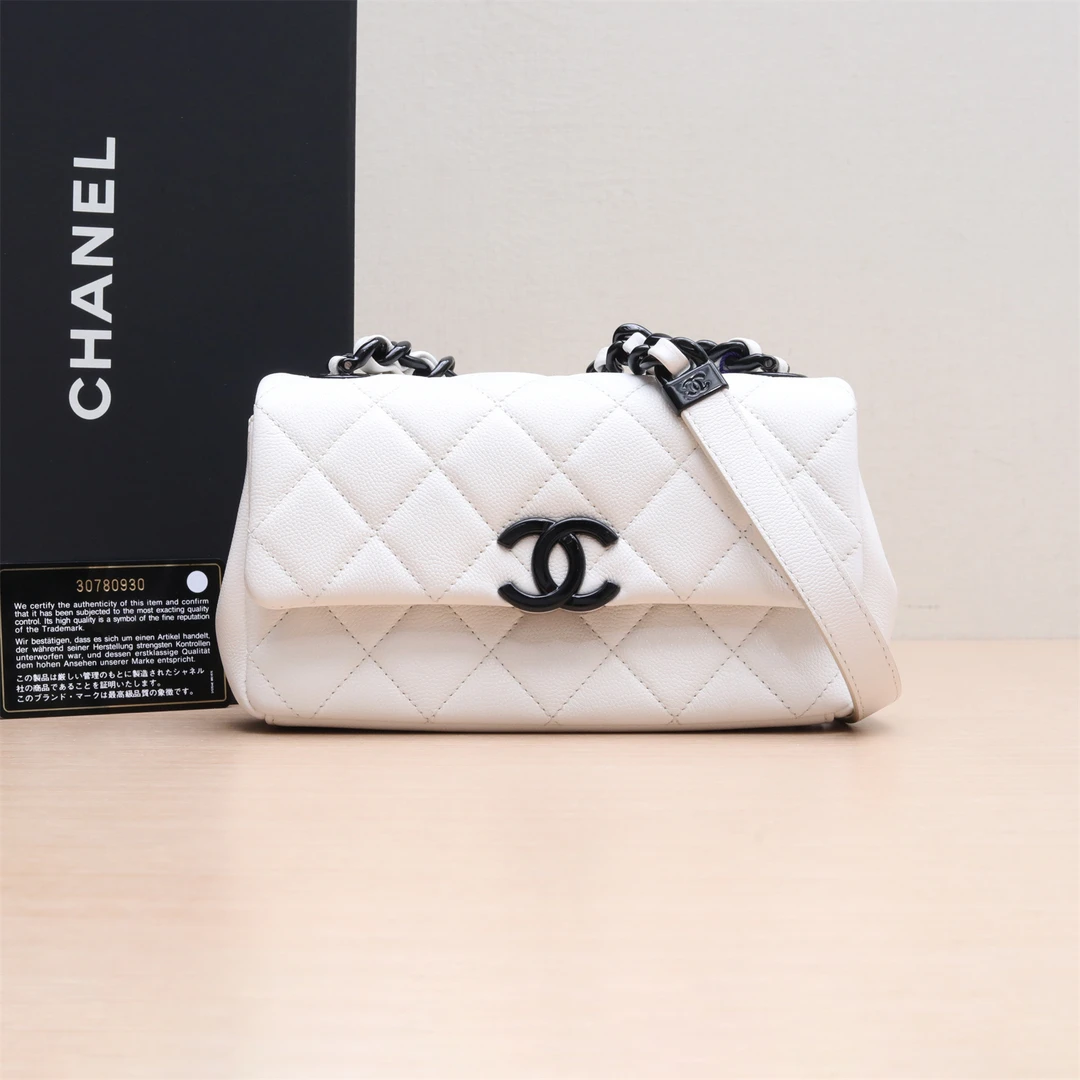 95新 Chanel/香奈儿 斜挎包 21C 口盖包 20白色30开P204926913