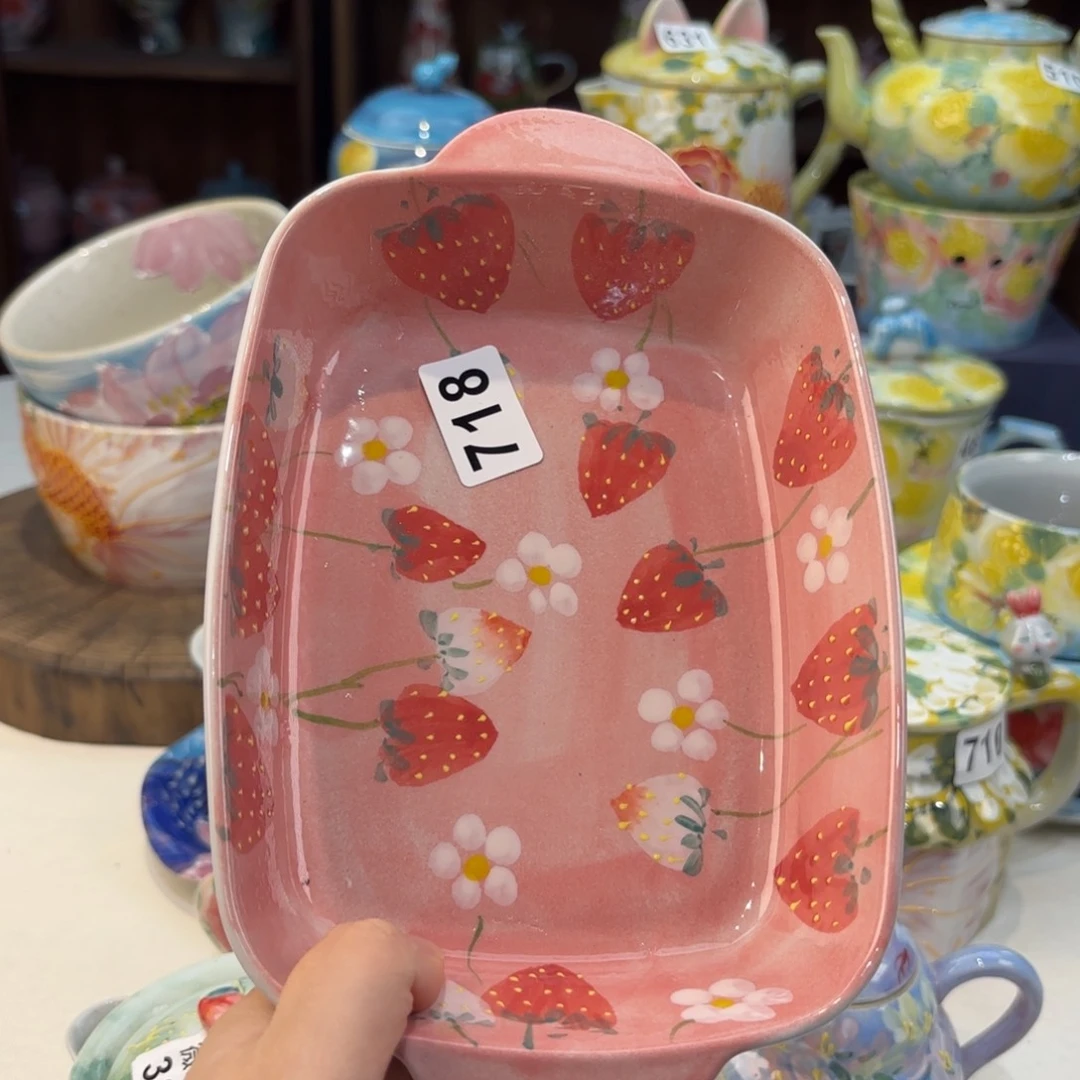 瓷片景德镇手绘高温釉下彩陶瓷茶具