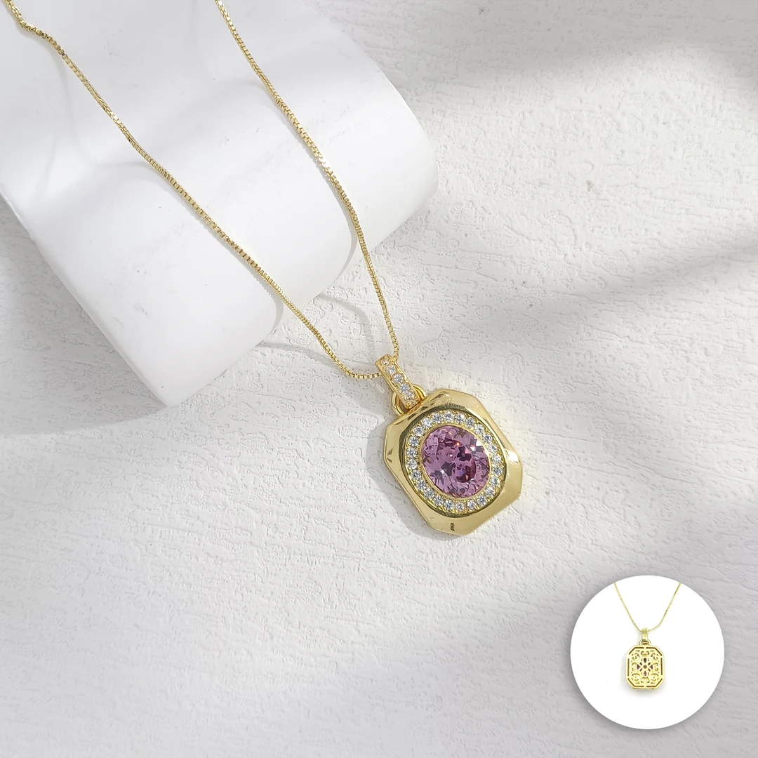 铜合金项链 WHSM-006769【枯玫凝露】项链气质小众百搭