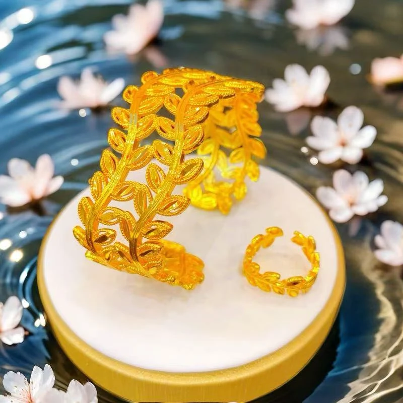 铜合金手镯 翠柳佛风开口手镯L11