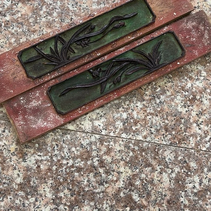 马***拉香榧木老木雕花板老物件