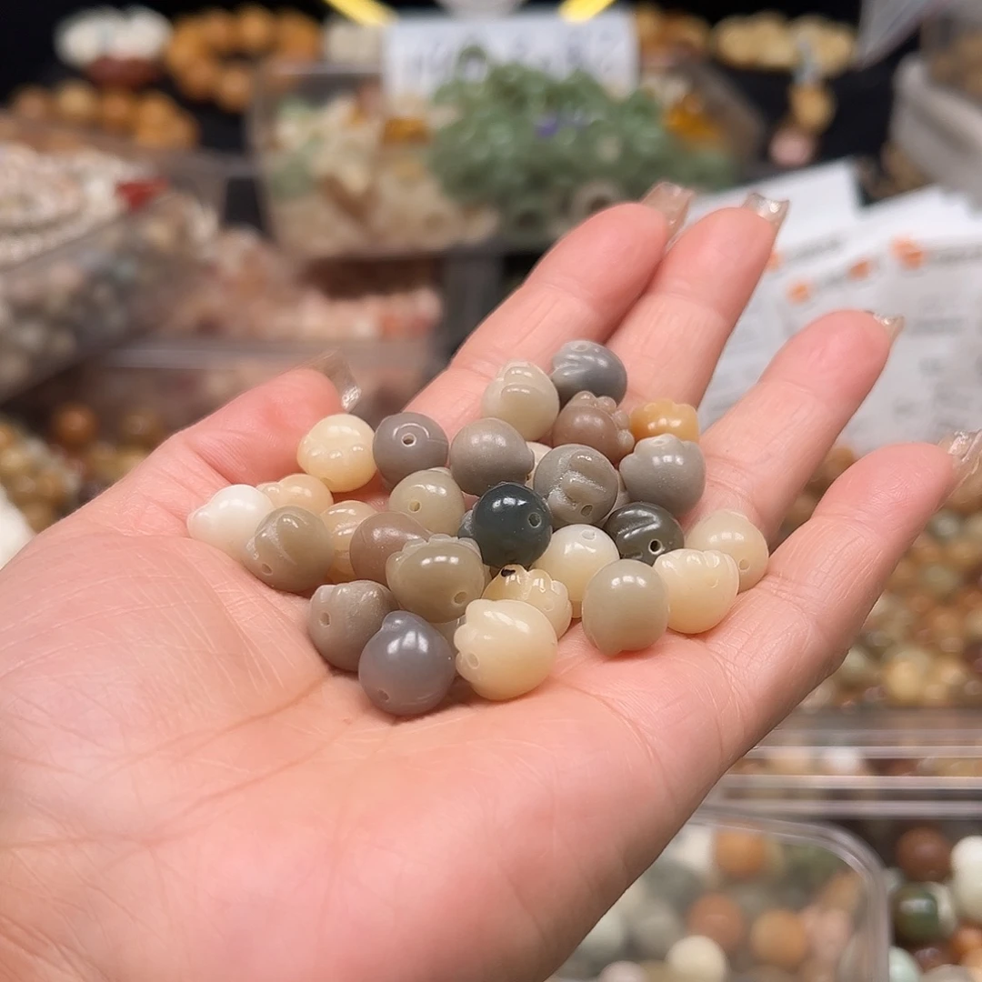 菩提根/象牙果手串微瑕卡12莫蓝蒂猫爪50颗