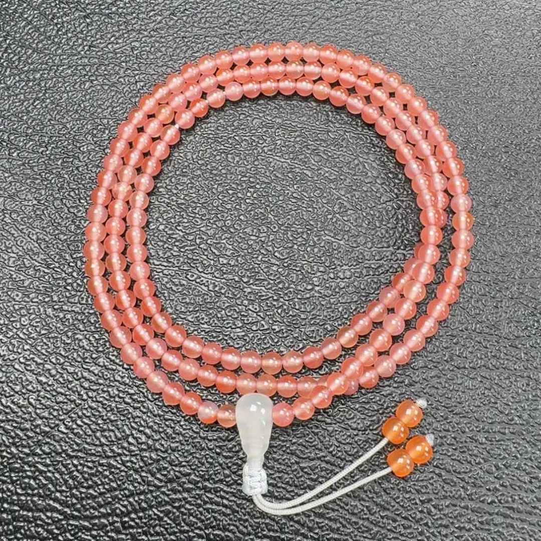 南红玛瑙冰粉多圈4+未镶嵌