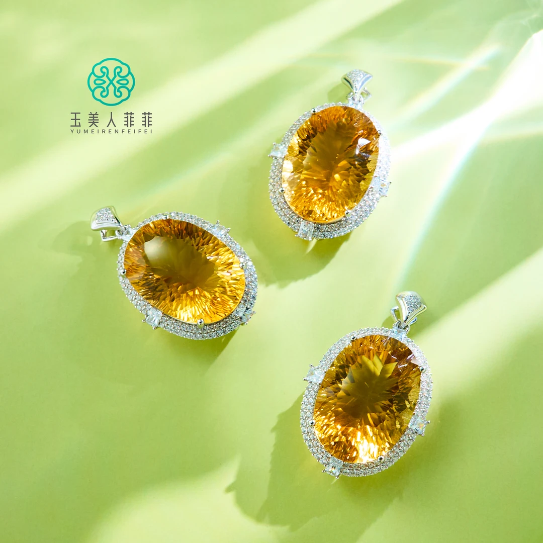 菲菲珠宝好*S925水晶吊坠约37*27mm*多样性发一