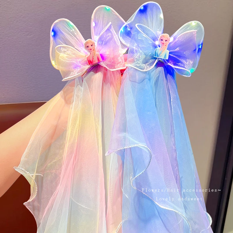 儿童头纱女童公主裙皇冠头饰生日发夹宝宝花童发饰小女孩发卡婚纱