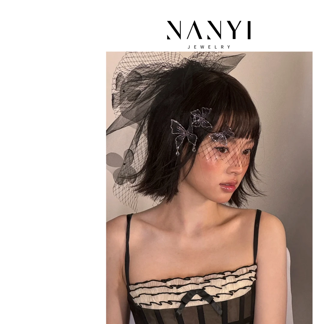 南一｜某书爆款 黑色蝴蝶 多件套配饰