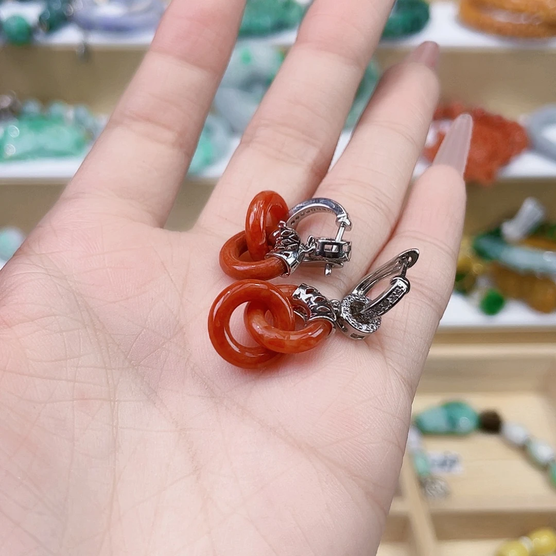 翡翠未镶嵌手链耳坠