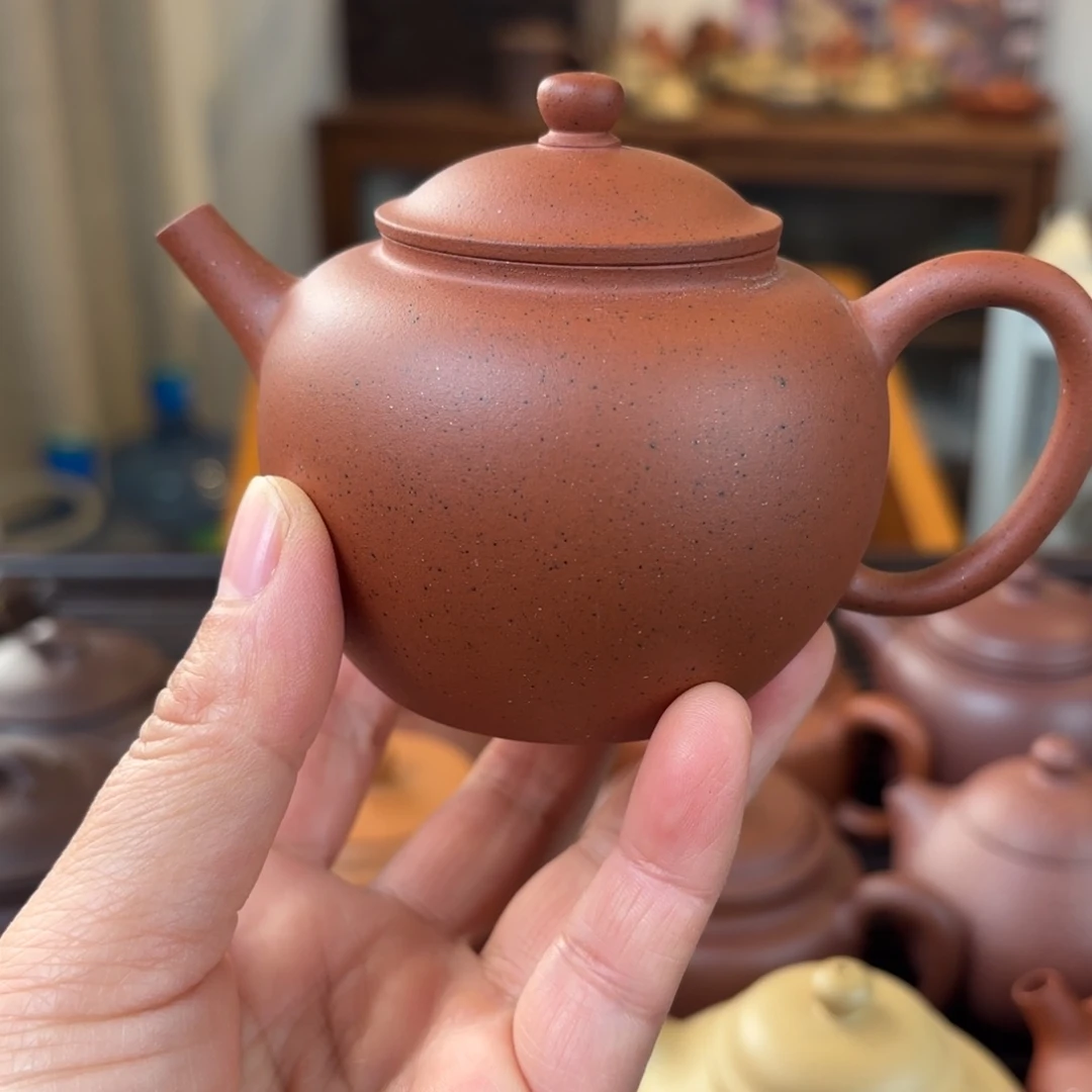 紫砂茶壶黄龙山老红泥砂性红泥