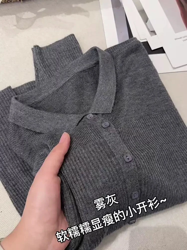 （软糯翻领）专柜品质薄款针织衫