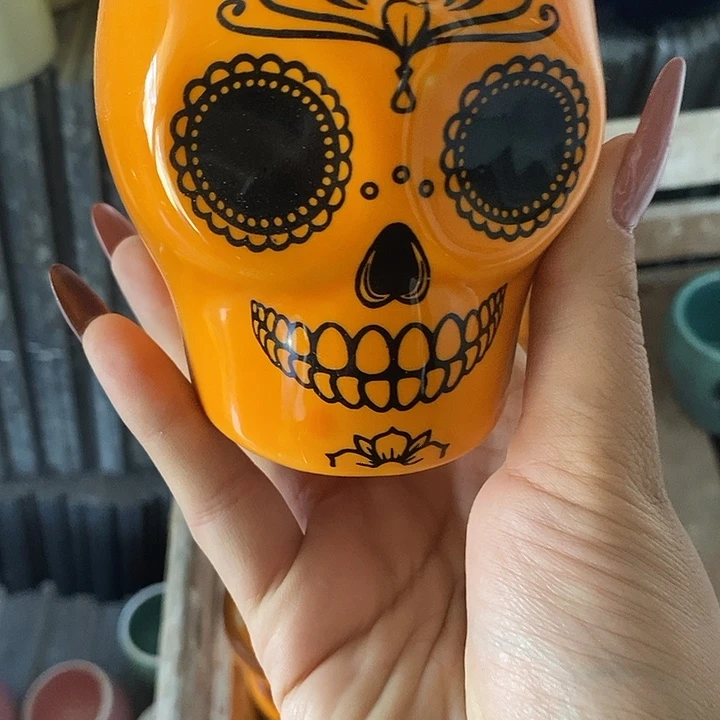 陶瓷花盆有孔 瑕疵介意勿拍