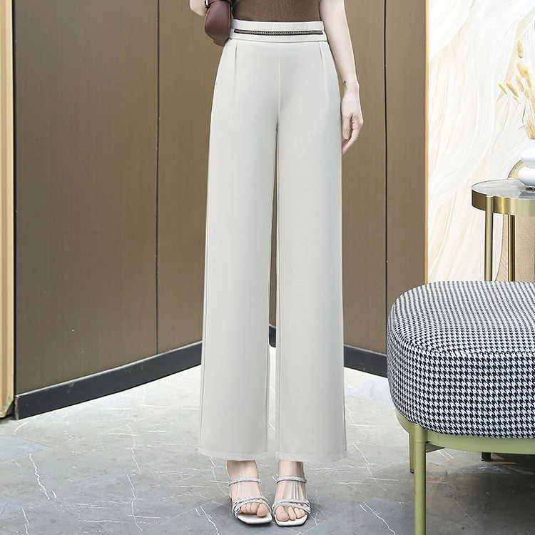 春夏季高款筒裤高腰裤子垂感显瘦宽松休闲裤长裤991