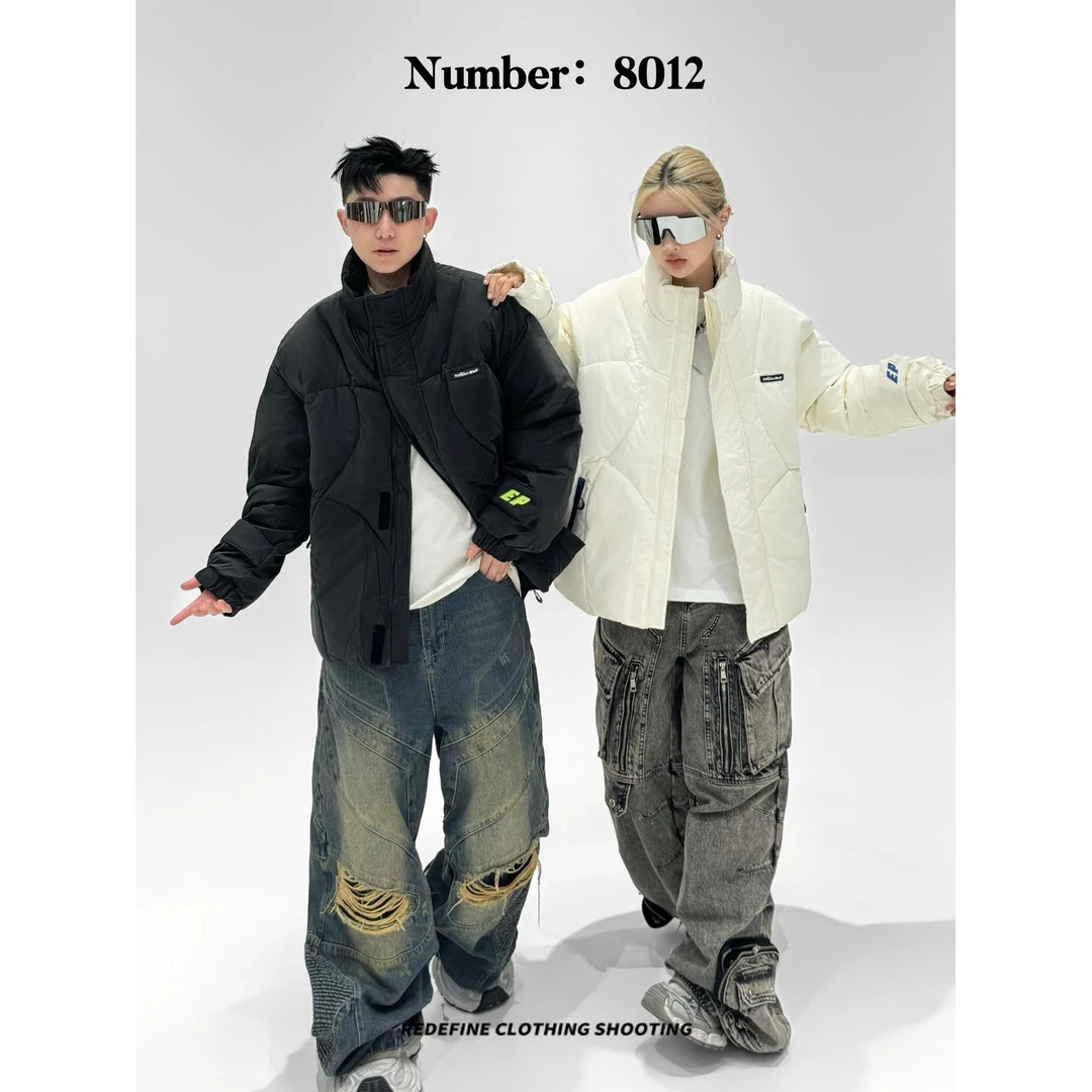 981-8012冬季滑雪保暖锁温时尚休闲短款男士潮流帅气百搭棉外套