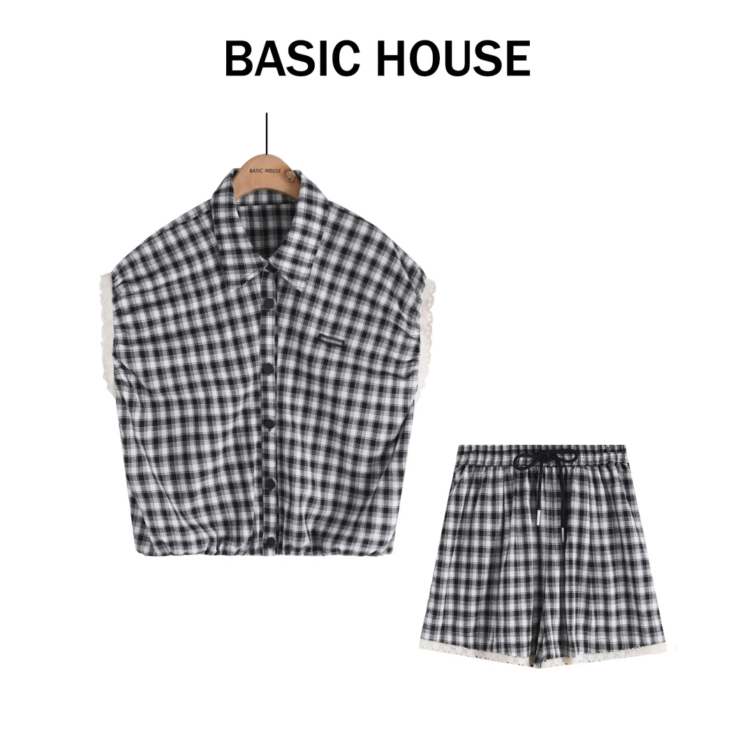 Basic House/百家好夏季新款百搭气质轻奢时尚套装B1385B50662
