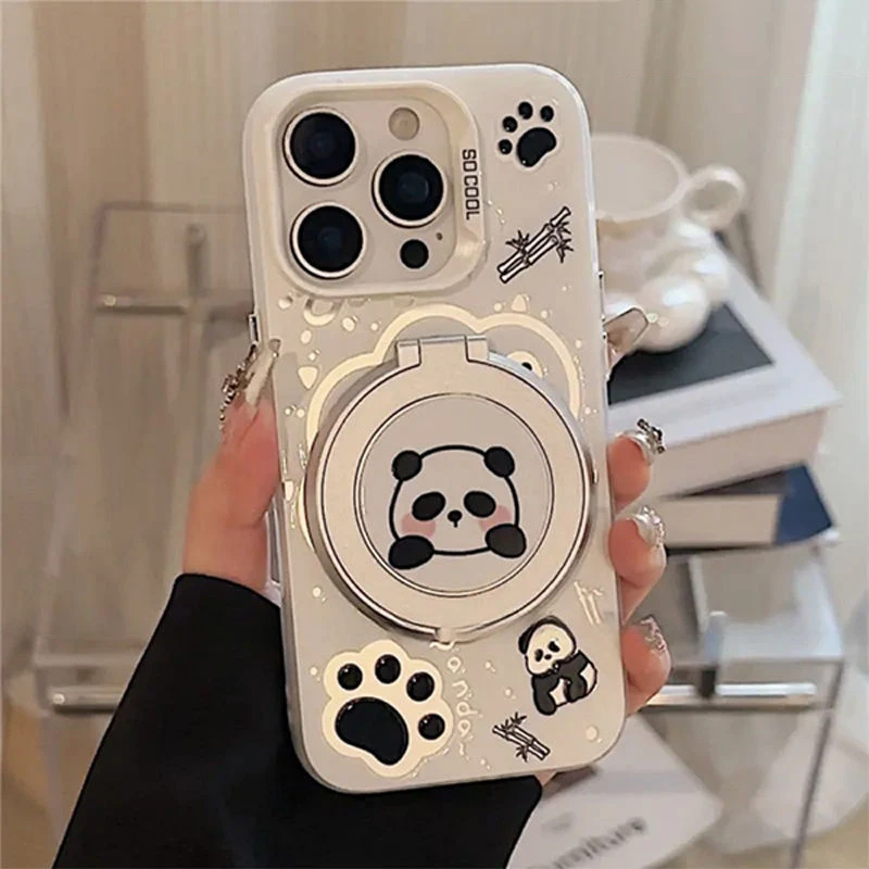 撞色元气竹子熊猫适用苹果16手机壳iphone15华为小米vivo防14/13