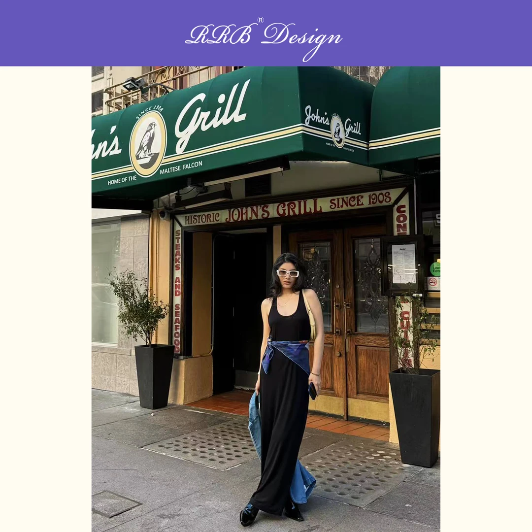 RRB Design「极简主义」法式极简百搭修身显瘦连衣裙