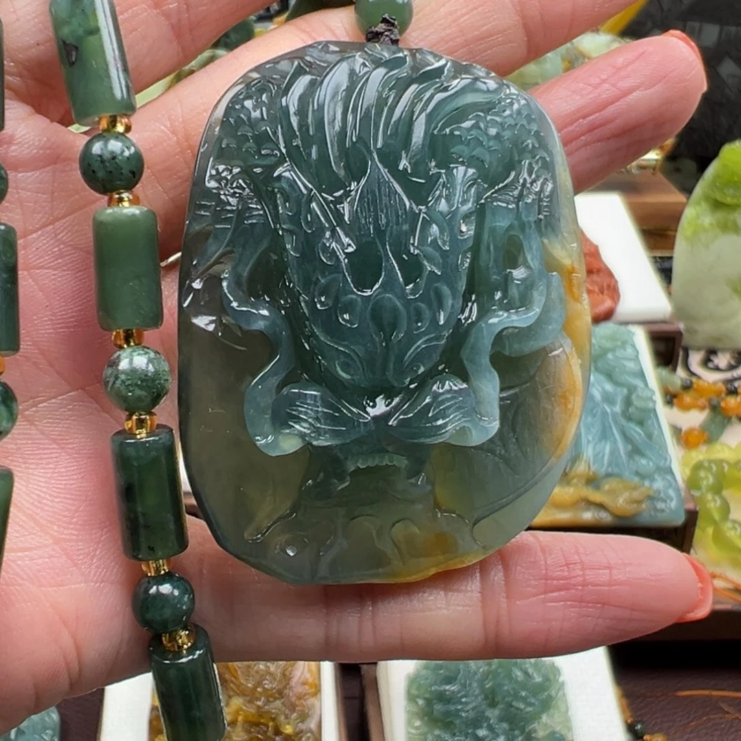 岫玉未镶嵌挂件挂件