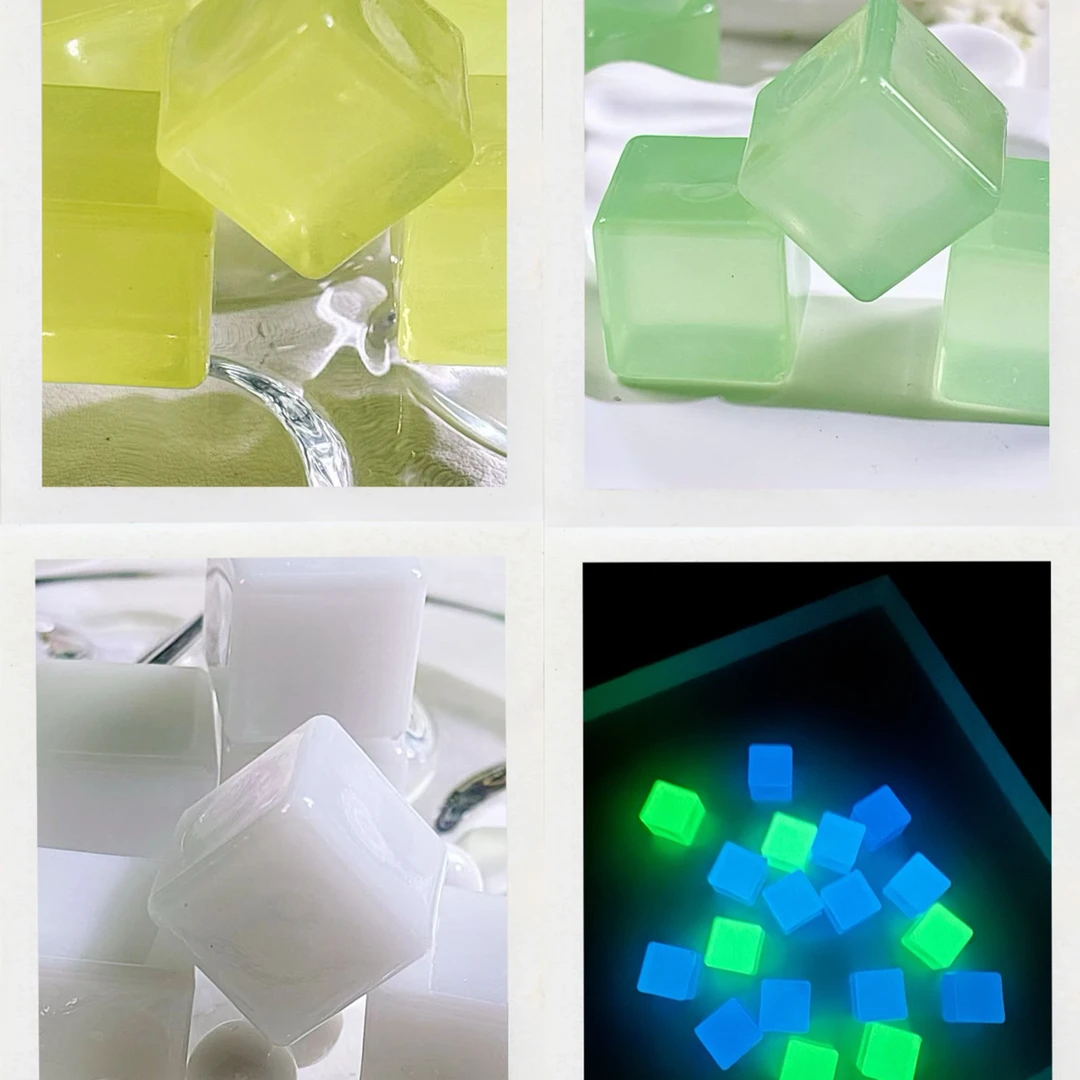 【清凉一夏】1.8cm夜光奶油高亮平面冰块三选一 树脂diy配饰