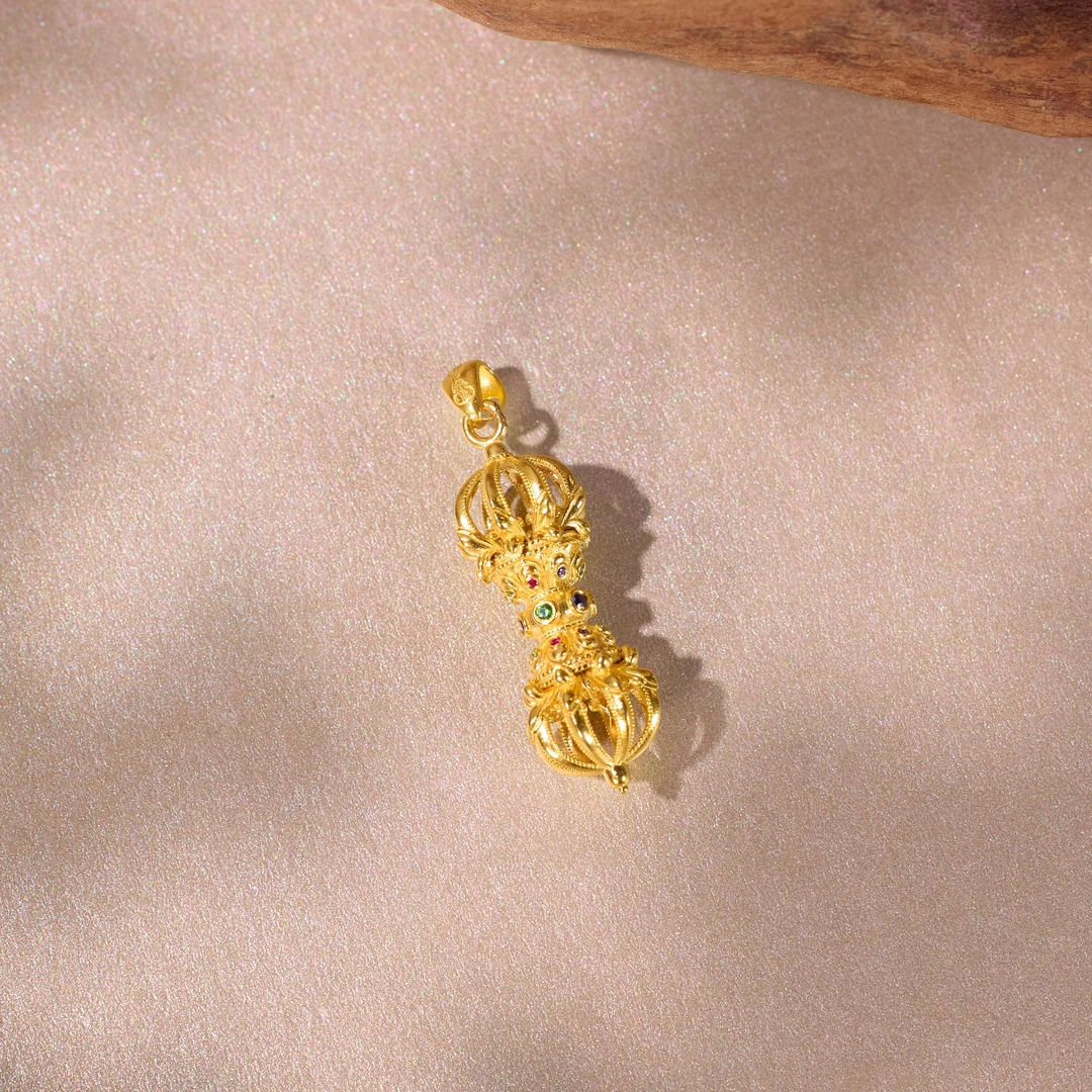 【歪歪】（素金）杵杵吊坠*18K金镶嵌（多样性发一）（小版）XB-J5645