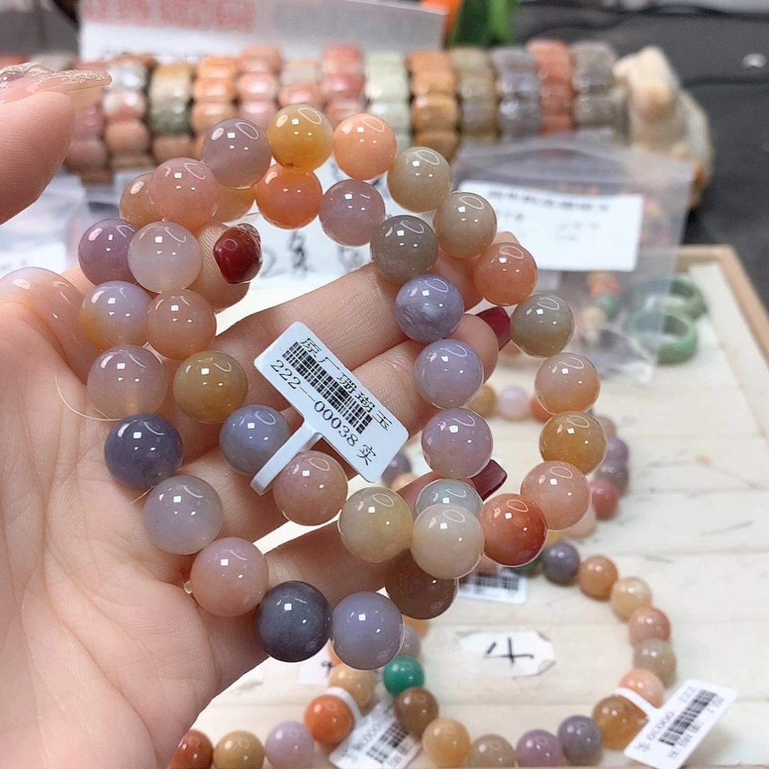 硅化珊瑚（珊瑚玉）手链未镶嵌篱*213