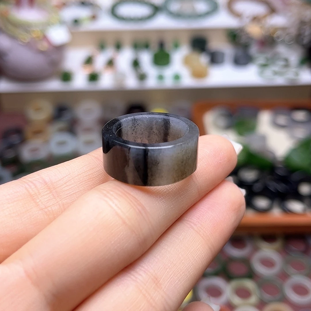 和田玉戒指未镶嵌16.8青花