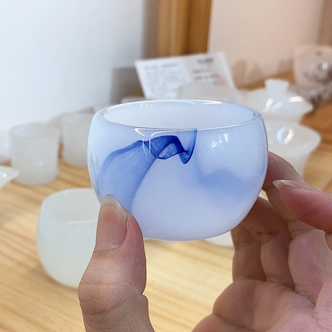 手工艺品琉璃票蓝客杯