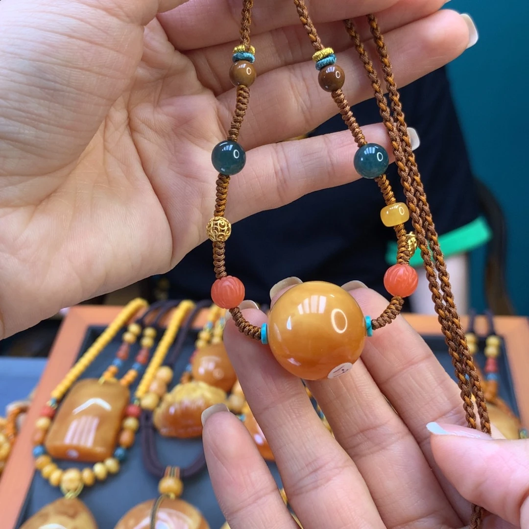 蜜蜡未镶嵌颈饰天然