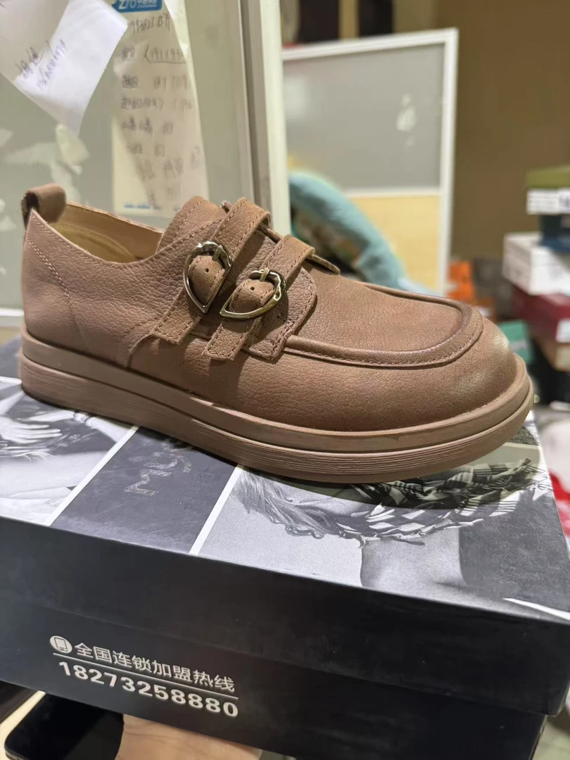 2487卡其  新款百搭休闲软底板鞋