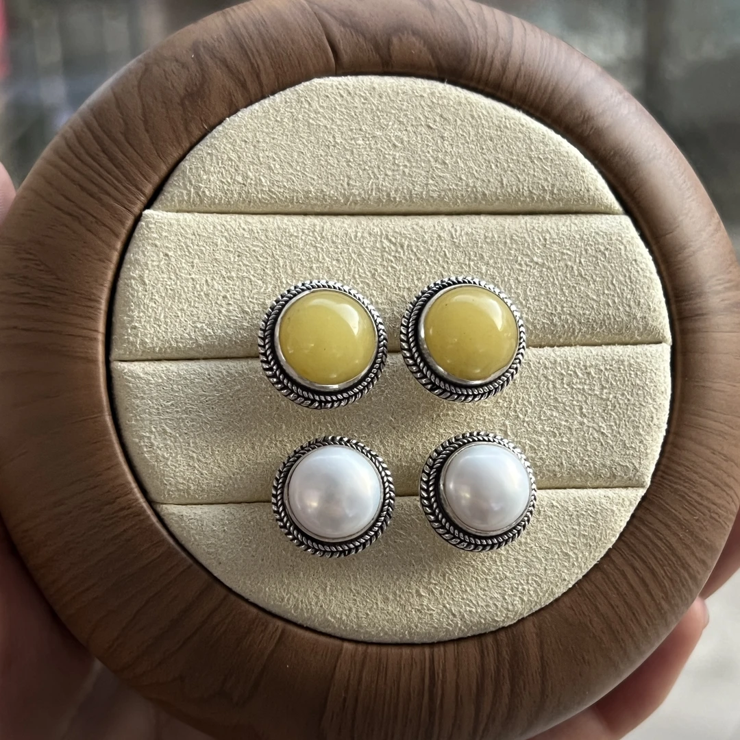 925银耳饰 正品苏布德纯银耳钉蒙古元素民族风百搭本年礼物350