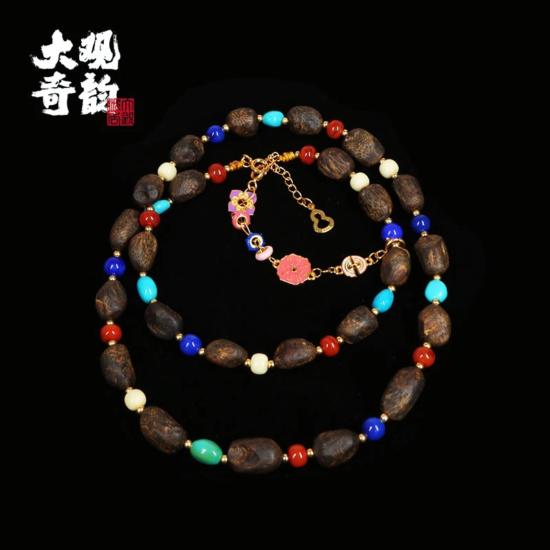沉香【十一繁花】G级沉水紫奇楠项链多圈手串海南黎峒多样性发一
