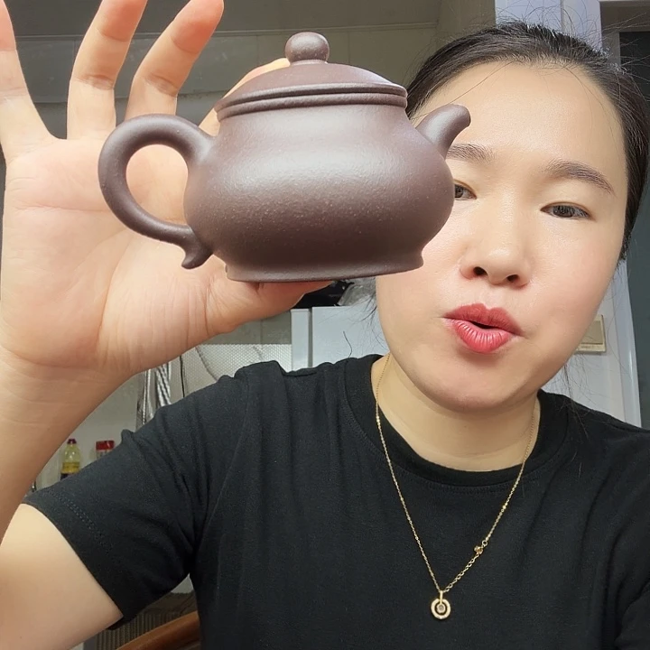 紫砂茶壶原矿半手工天青潘壶260cc