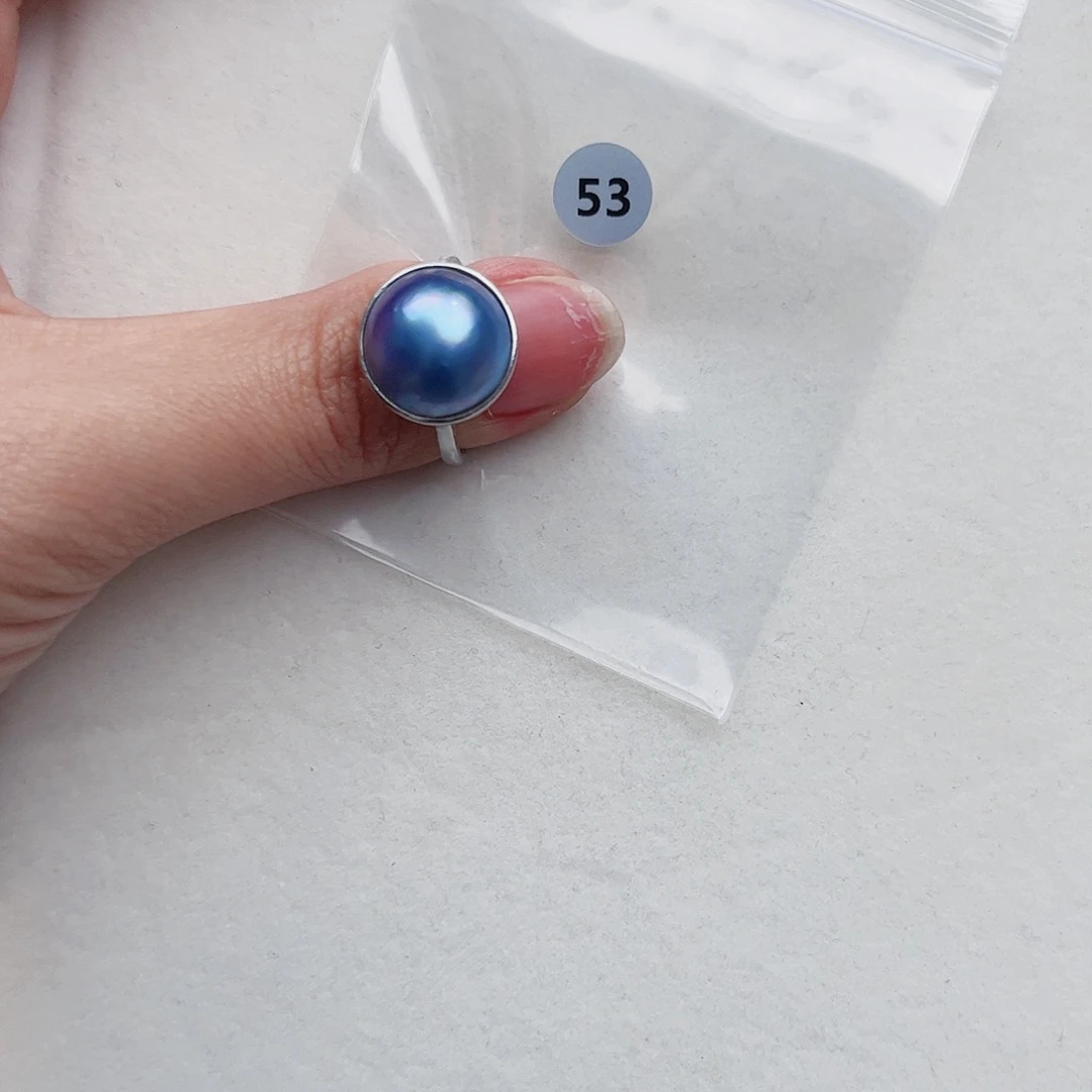 拼合珍珠（马贝珠）戒圈银S925镶嵌