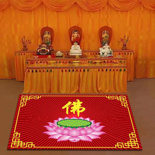 【色彩鲜艳亮】莲花地毯佛堂跪拜垫家用寺庙佛堂客厅打坐新款拜垫加