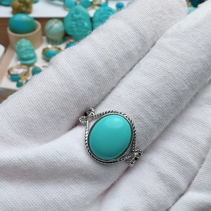 绿松石银S925镶嵌配饰