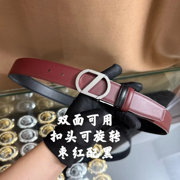 新款男士皮带百搭高档休闲Z字母牛皮腰带青中老年时尚商务年轻潮
