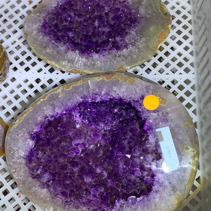 水晶福利乌拉圭紫晶盆未镶嵌