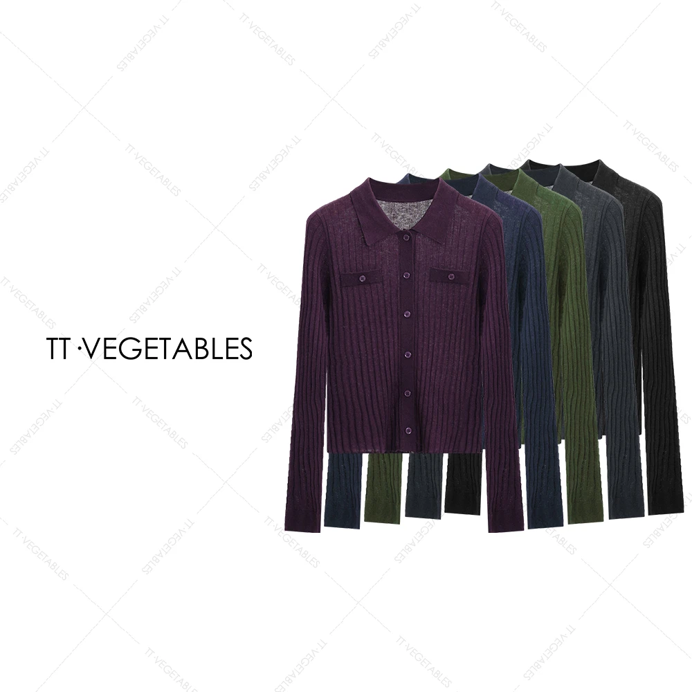 TT・VEGETABLES【序白】余香 羊毛混纺上衣休闲针织衫打底衫521434