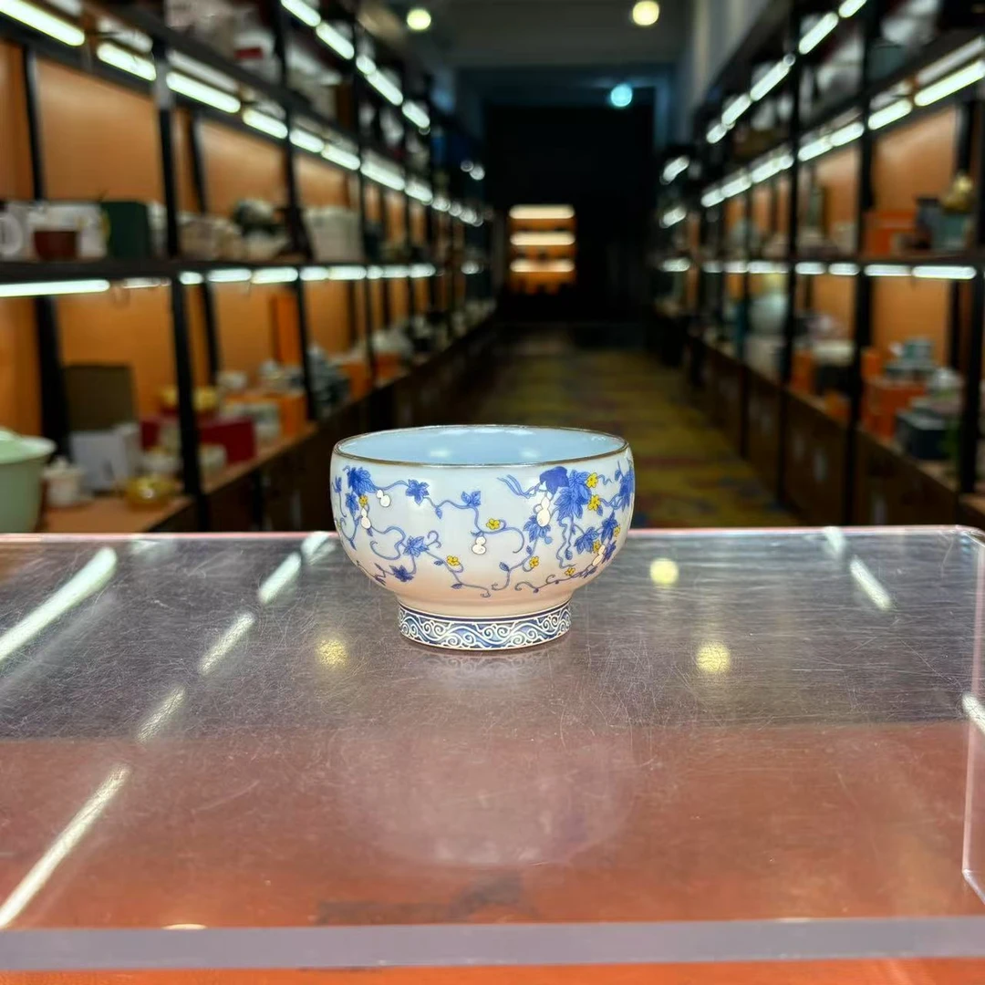 秋香茶具  葫芦高足杯茶杯品茗杯主人杯-5389