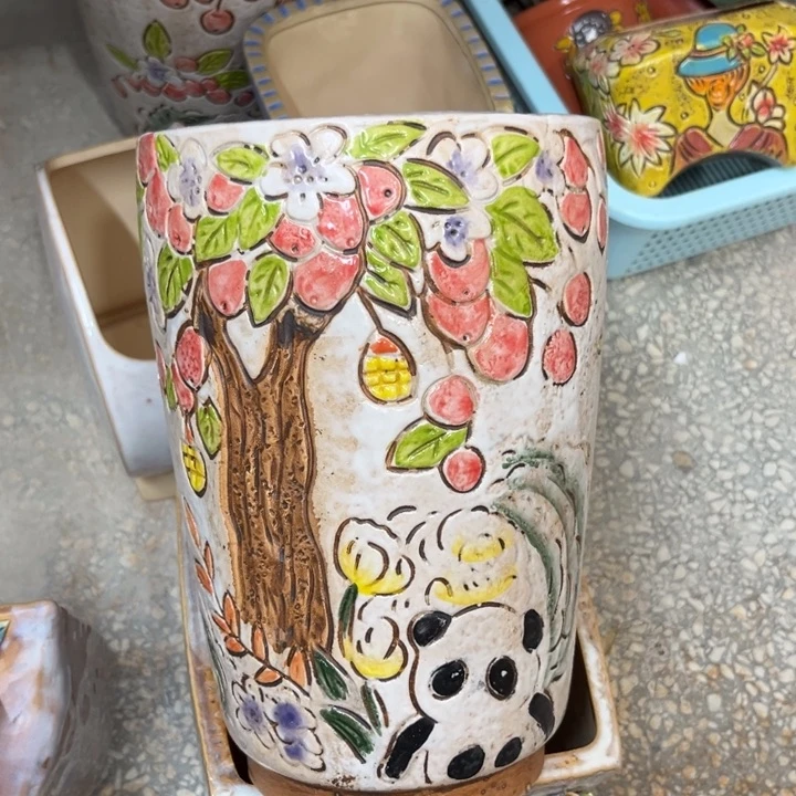 紫砂花盆粗陶材质多肉花盆