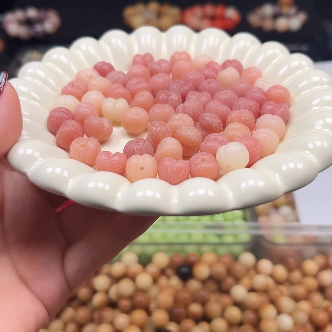 手串菩提根/象牙果粉拉丝屁桃22颗