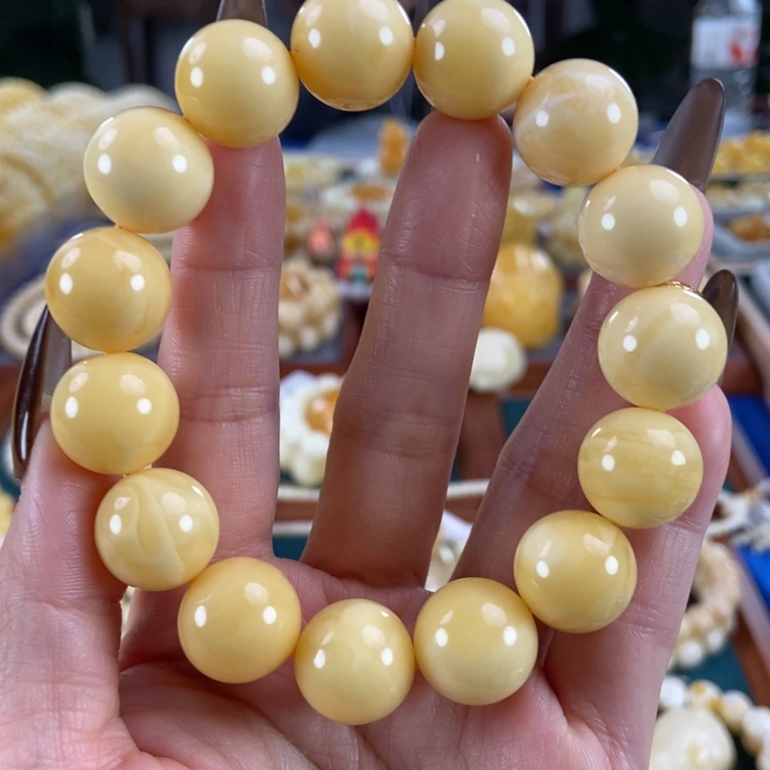 琥珀未镶嵌珠宝奇石15圆珠31.91